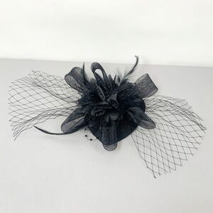 Fascinator in Black with Embellishments